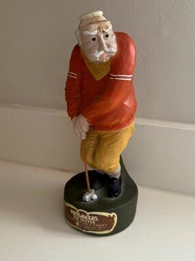 Vintage The Duffer Whyte-Mackays Double Springs 1970 Golfer Decanter No Top
